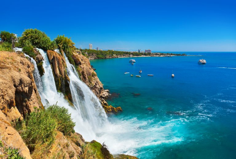 Waterfall Duden at Antalya, Turkey - nature travel background
