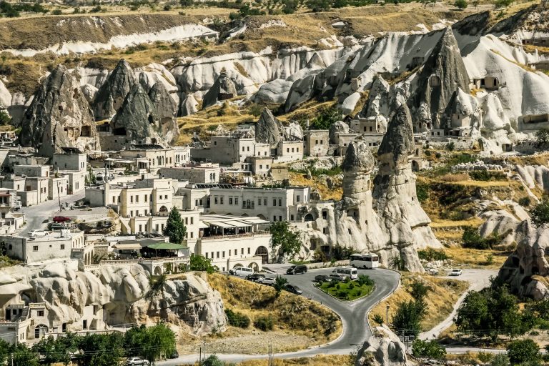 The town of Goreme-Cappadocia, the tourism capital of Turkey